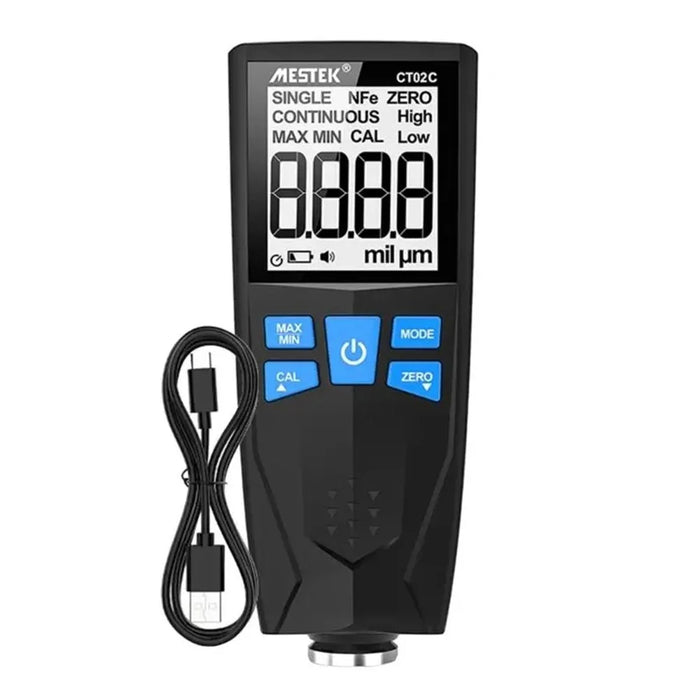MESTEK CT02C 0-1500um Car Paint Coating Thickness Gauge USB Rechargeable Fe / Nfe Thickness Meter - 1