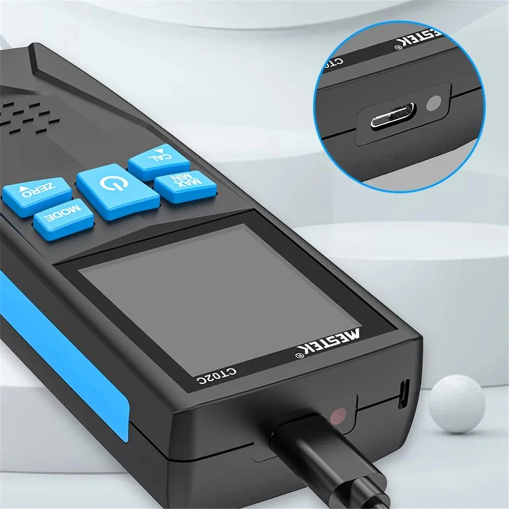 MESTEK CT02C 0-1500um Car Paint Coating Thickness Gauge USB Rechargeable Fe / Nfe Thickness Meter - 2