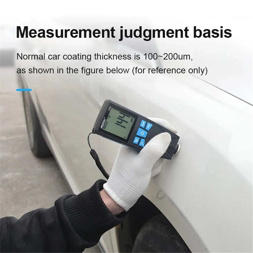 MESTEK CT02C 0-1500um Car Paint Coating Thickness Gauge USB Rechargeable Fe / Nfe Thickness Meter - 3
