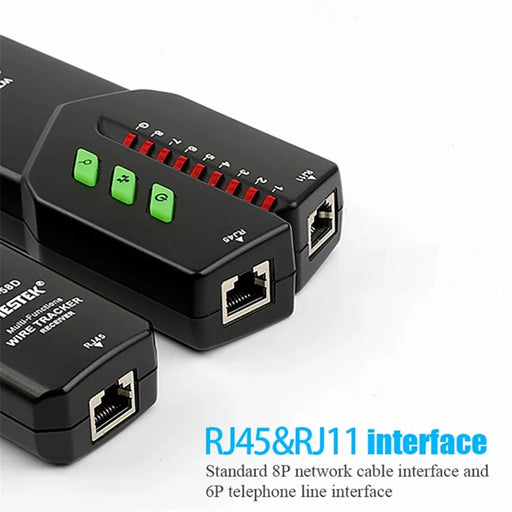 MESTEK WT58D Multifunction RJ45 RJ11 Network Cable Tester Electric Wire Line Finder Tracker - 2