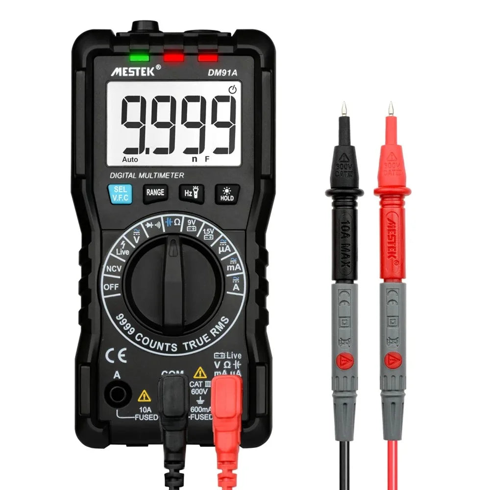 MESTEK DM91A 1999 Count Multimeter AC / DC Ammeter Voltmeter Capacitance Tester - 1