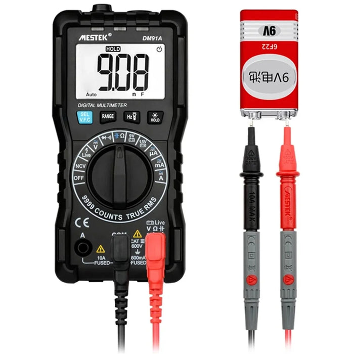 MESTEK DM91A 1999 Count Multimeter AC / DC Ammeter Voltmeter Capacitance Tester - 6