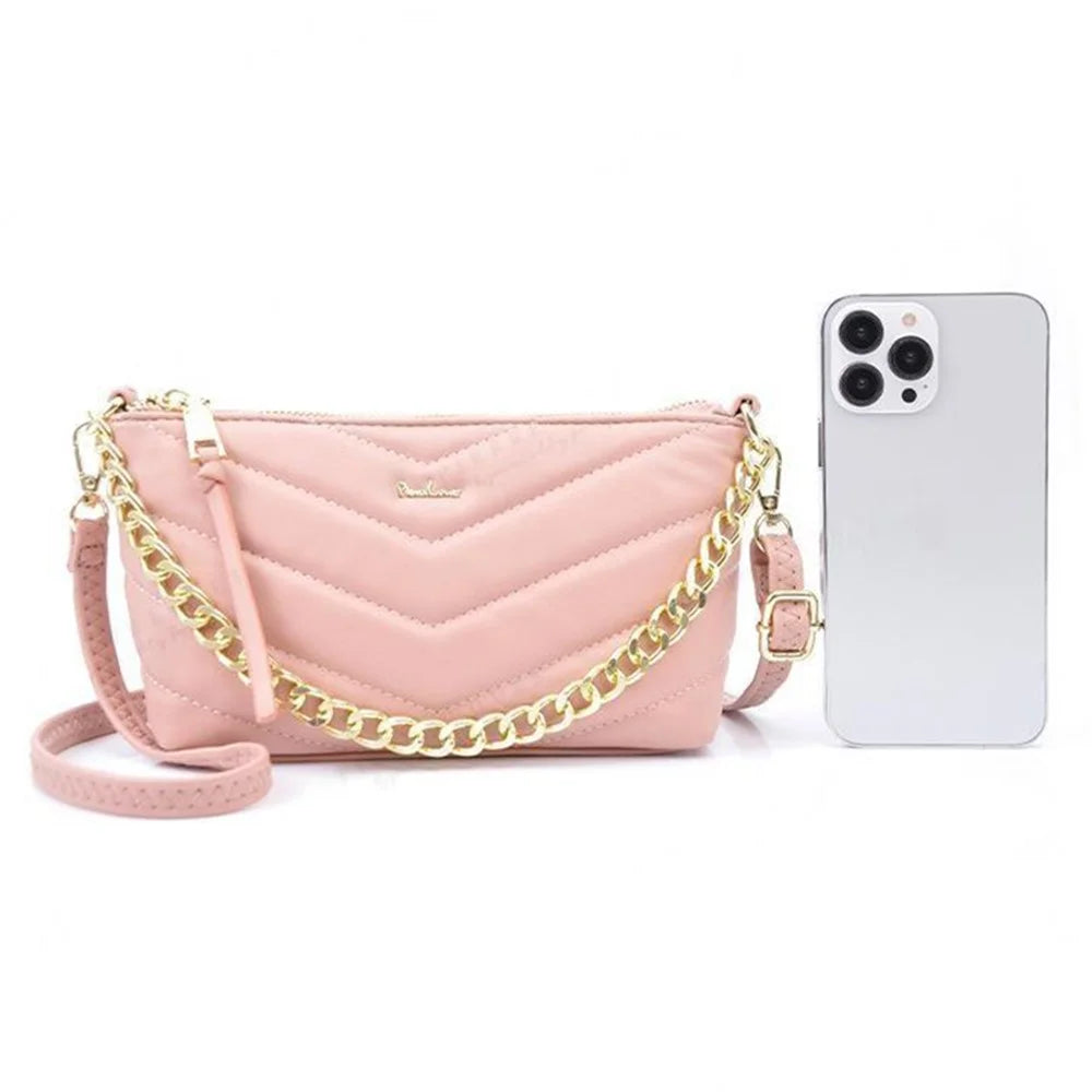 PIERRE LOUES PL782-3 Stylish Under Arm Bag PU Leather Women Crossbody Bag - Pink - 6