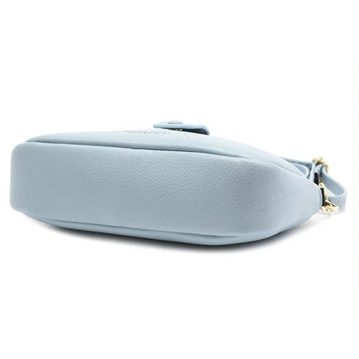 FOREVER YOUNG PL614-64 PU Leather Crossbody Bag Solid Color Women Shoulder Bag - Blue - 6