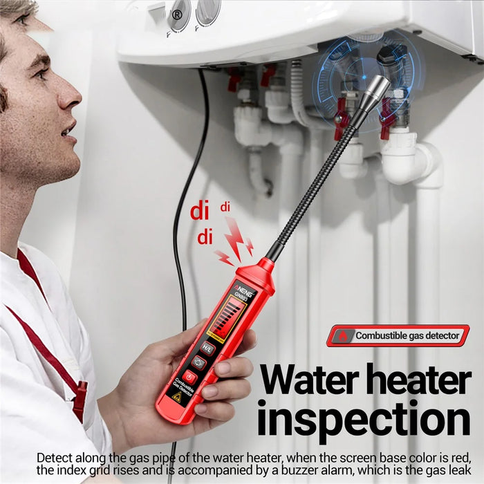 ANENG GN803 Combustible Gas Detector with Indicator Screen, Flexible Hose Methane Tester - 5