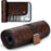 Outdoor Travel Hanging Waterproof Toiletries Organizer Portable Storage Bag - PU Leather / Brown - 1