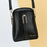 BAELLERRY N8923 Waxy PU Leather Women Dual Layer Vertical Mini Crossbody Bag - Black - 6