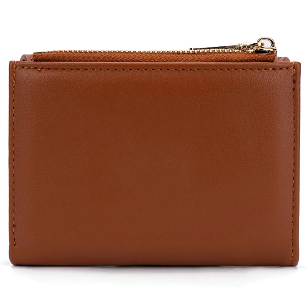 BAELLERRY N8326 Splicing Color Teen Girls Wallet PU Leather Card Storage Holder Pouch - Dark Brown - 3