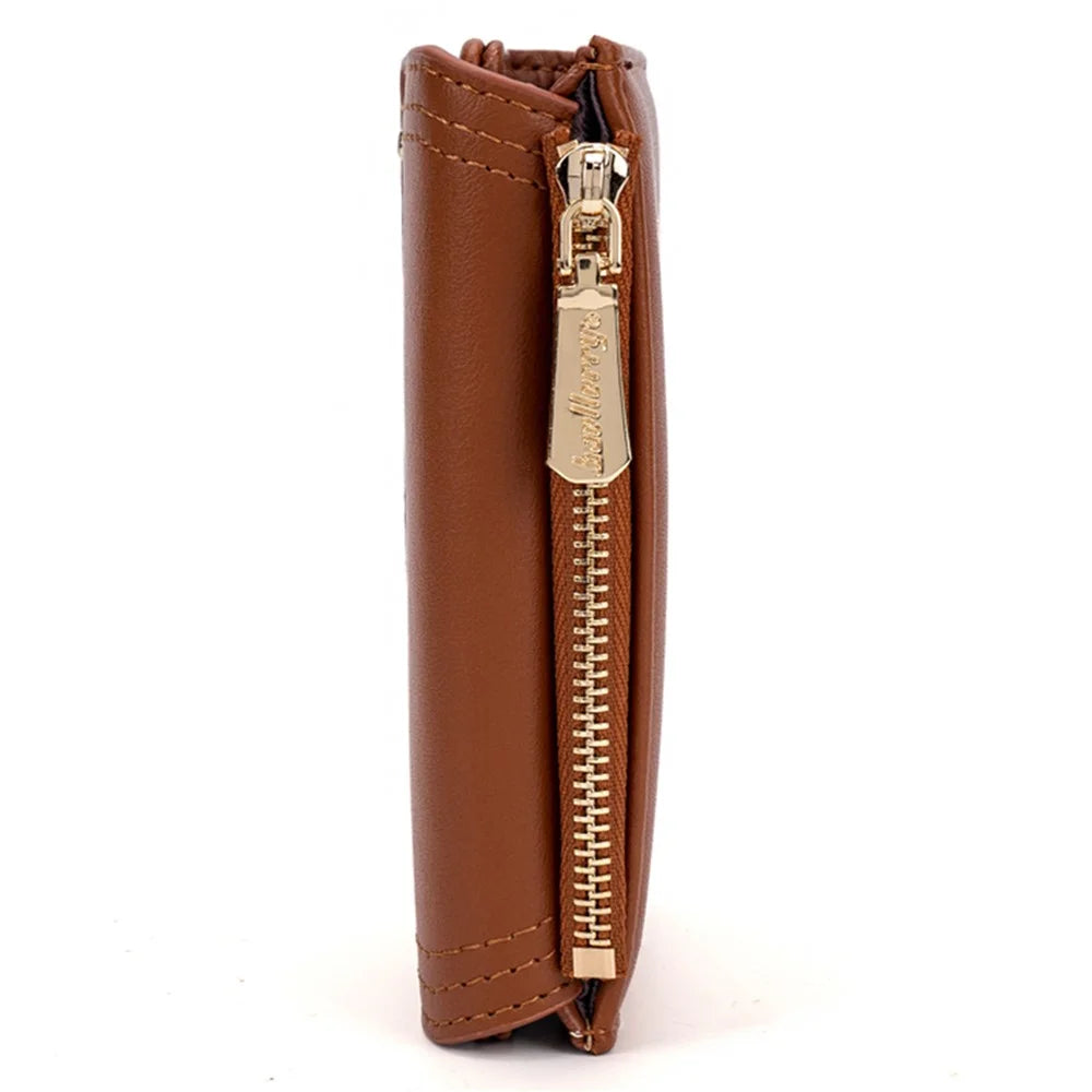 BAELLERRY N8326 Splicing Color Teen Girls Wallet PU Leather Card Storage Holder Pouch - Dark Brown - 4