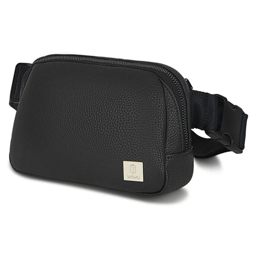 WIWU LULU Unisex Single Shoulder Bag Casual PU Leather Crossbody Bag - Black - 1