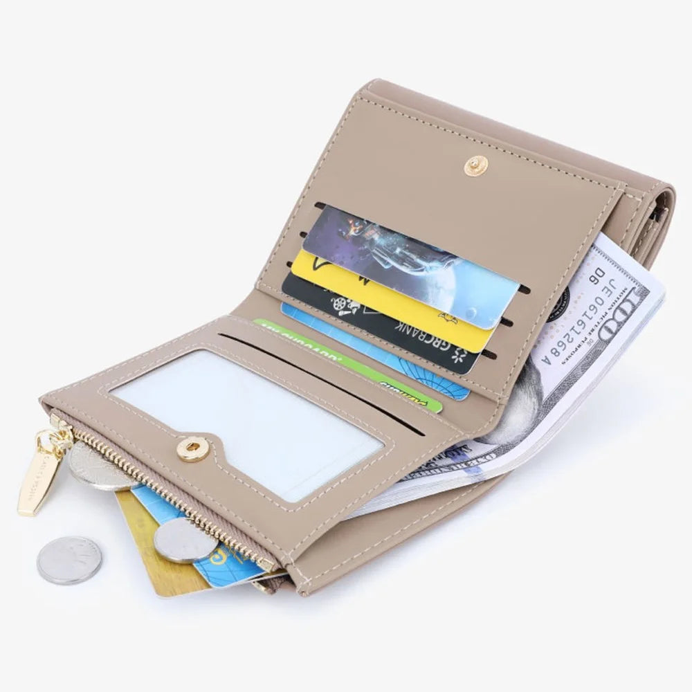 TAILIAN T2616-002 Girls Wallet PU Leather Card Storage Holder Pouch for Women - Green - 3