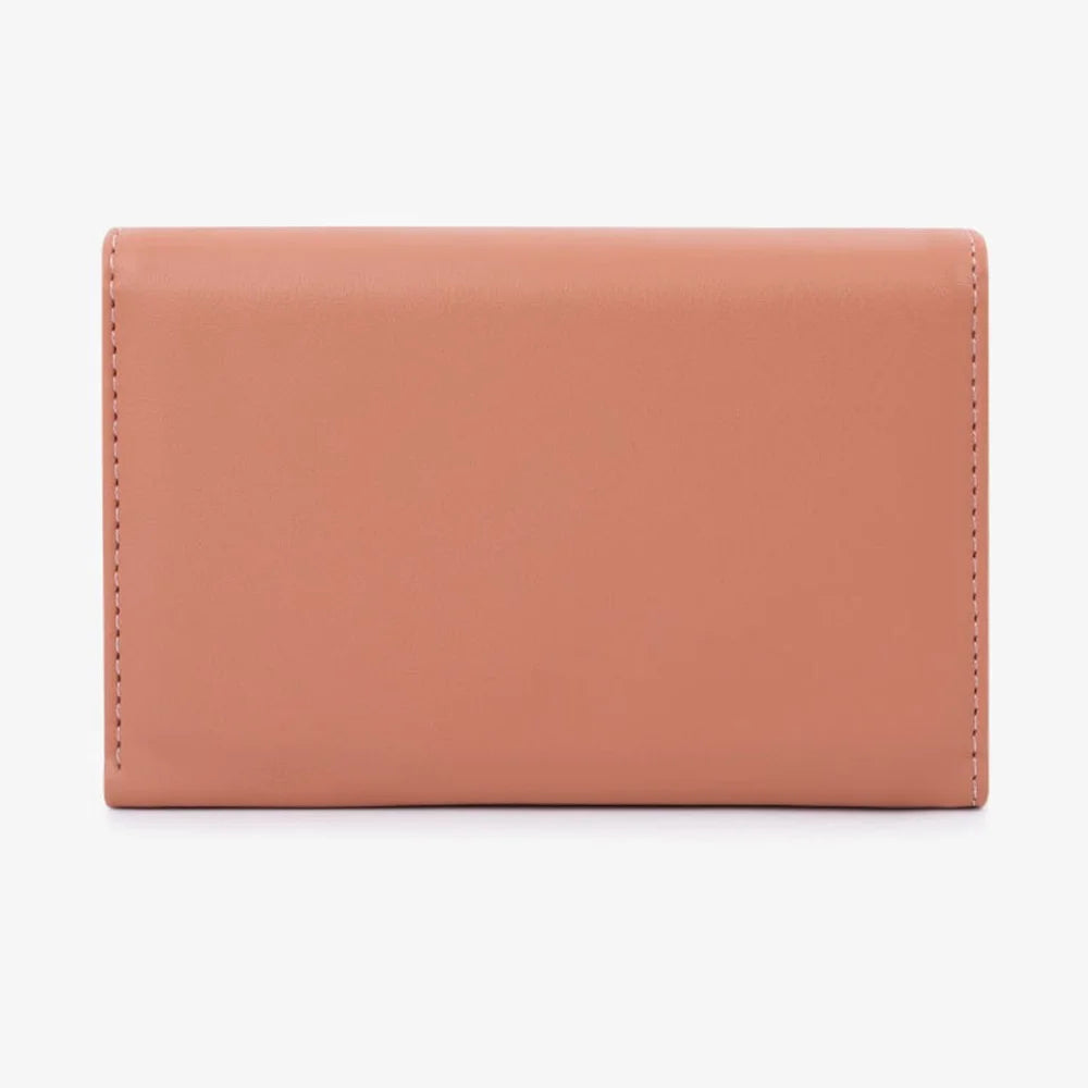TAILIAN T6223-013 Faux Pearl Decor Women PU Leather Tri-fold Wallet Zipper Coin Purse - Pink - 4