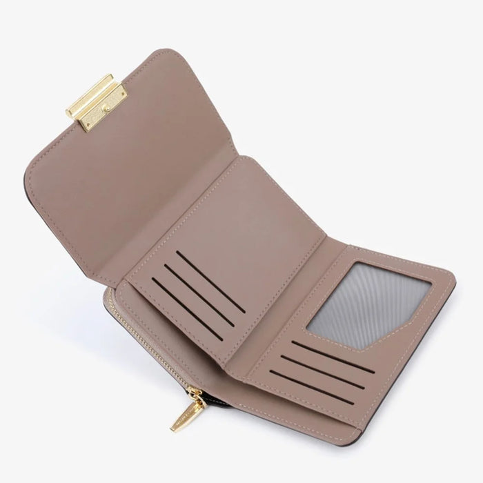 TAILIAN T2713-030 Crocodile Texture Women Wallet PU Leather Zipper Pocket Clutch Bag - Taupe - 2