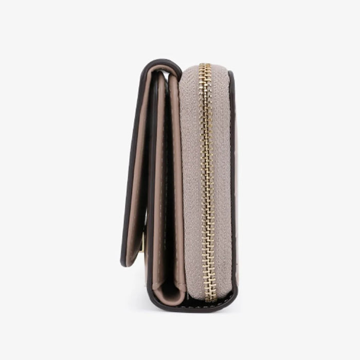 TAILIAN T2713-030 Crocodile Texture Women Wallet PU Leather Zipper Pocket Clutch Bag - Taupe - 7