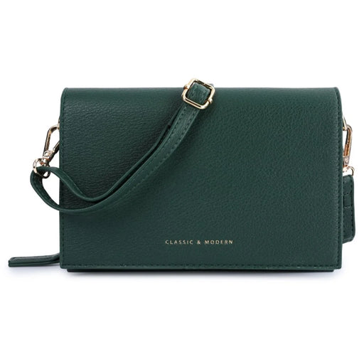 TAILIAN TC5109-003 Crossbody Phone Bag Vintage Leather Phone Purses Wallet Shoulder Bag - Green - 1