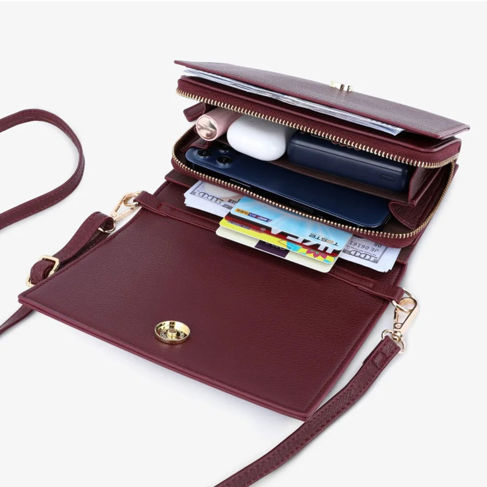 TAILIAN TC5109-003 Crossbody Phone Bag Vintage Leather Phone Purses Wallet Shoulder Bag - Green - 4