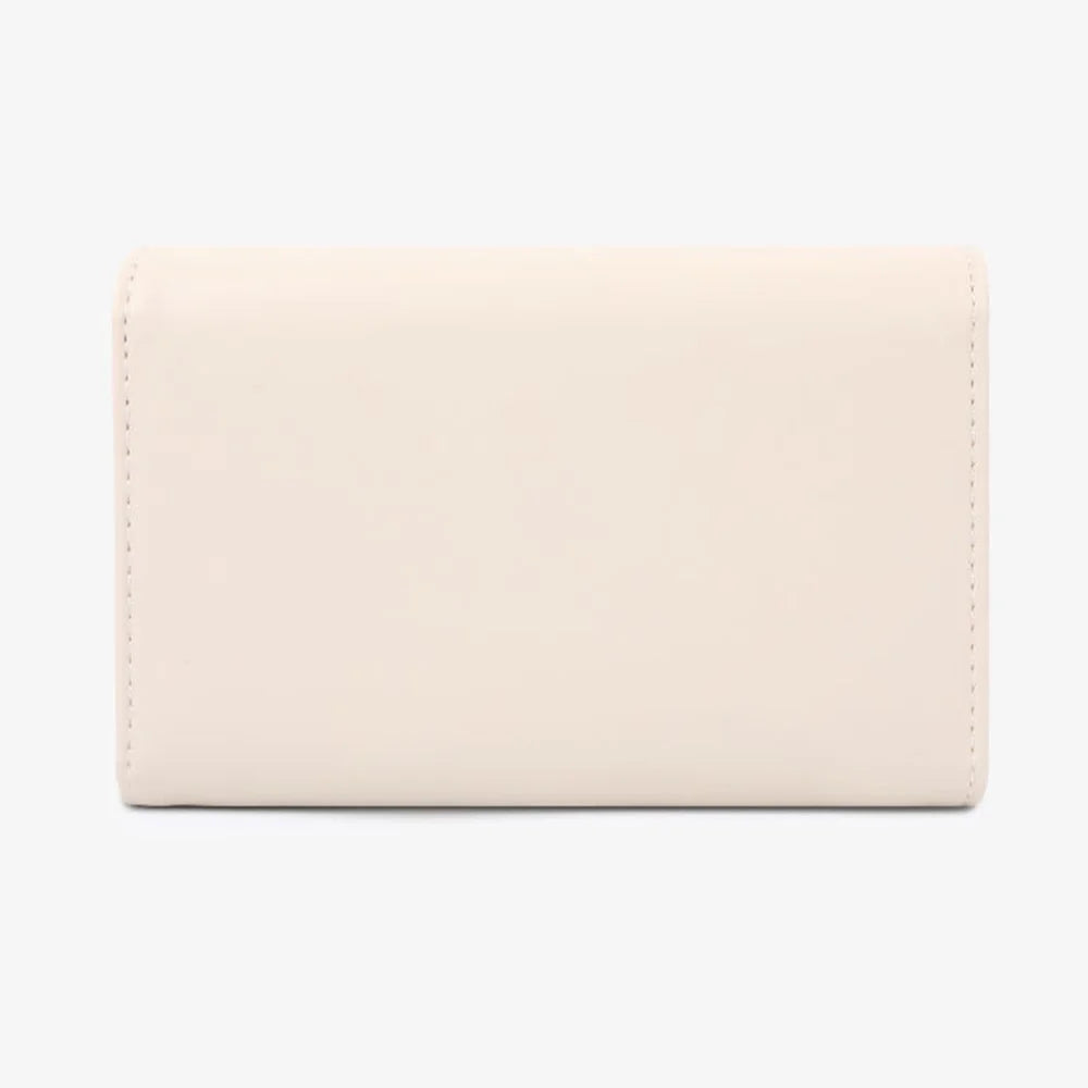 TAILIAN T6223-028 PU Leather Wallet Women Card Cash Holder Folding Purse - Beige - 4