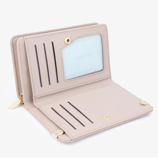TAILIAN T2711-006 Pearl Decor Stylish Women Wallet PU Leather Zipper Pocket Purse - Blue - 2