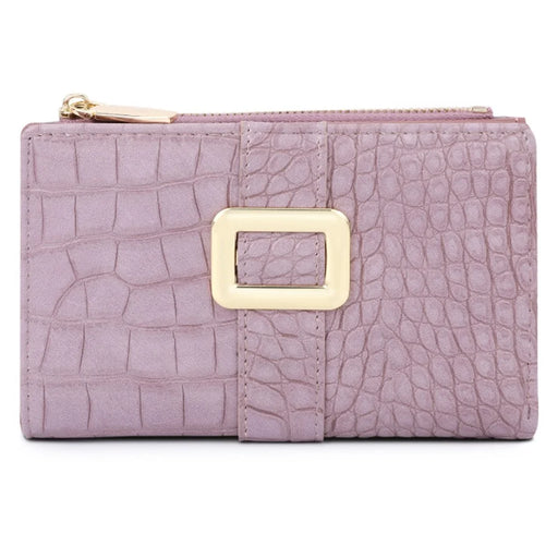 TAILIAN T2607-029 Crocodile Texture PU Leather Women Wallet with Zipper Pocket - Purple - 1