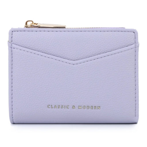 TAILIAN T2051-006 Litchi Texture PU Leather Women Short Wallet Folding Purse - Purple - 1