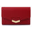 TAILIAN T6223-034 Short Wallet Soft Leather Trifold Purse with Zipper Coin Pocket - Red - 1