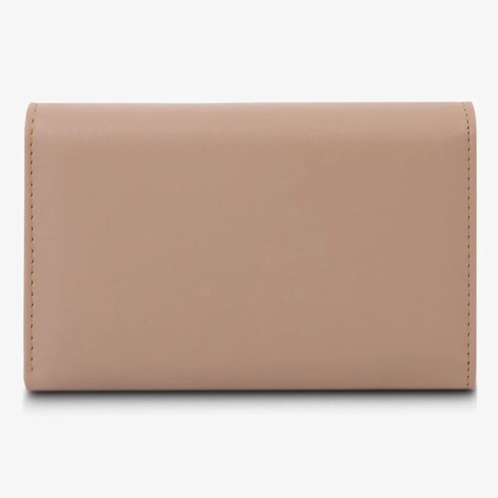 TAILIAN T6223-034 Short Wallet Soft Leather Trifold Purse with Zipper Coin Pocket - Red - 4