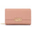 TAILIAN T2713-015 Leather Trifold Ladies Wallets Coin Zipper Long Purse - Pink - 1