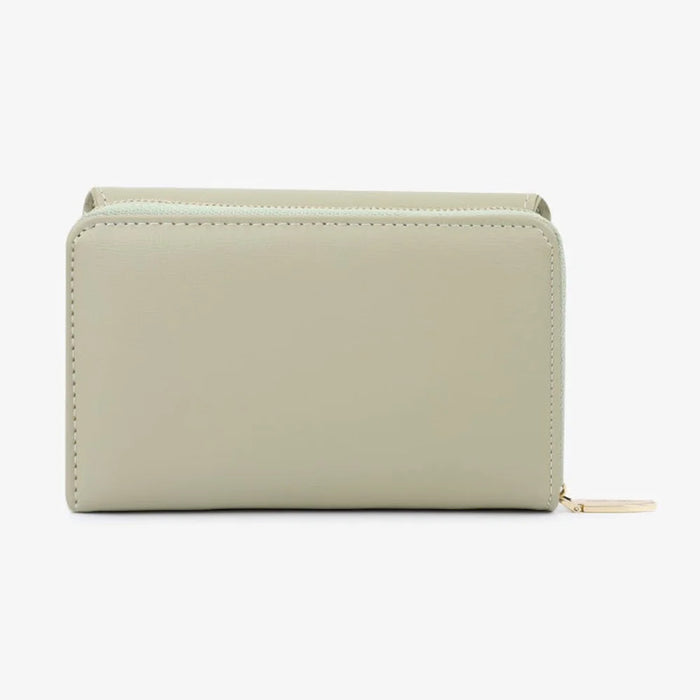 TAILIAN T2713-015 Leather Trifold Ladies Wallets Coin Zipper Long Purse - Pink - 6
