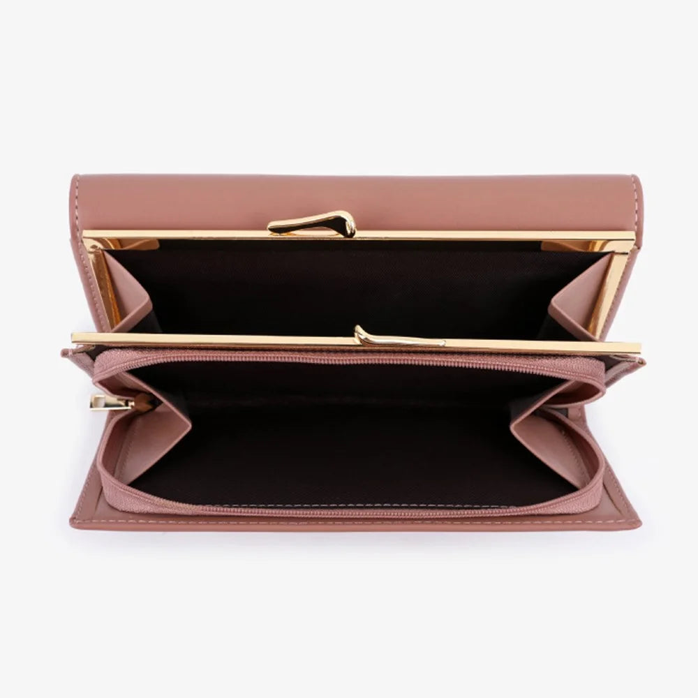 TAILIAN T8703-001 Women's Wallet PU Leather Girls Clutch Bag with Magnetic Buckle - Pink - 4