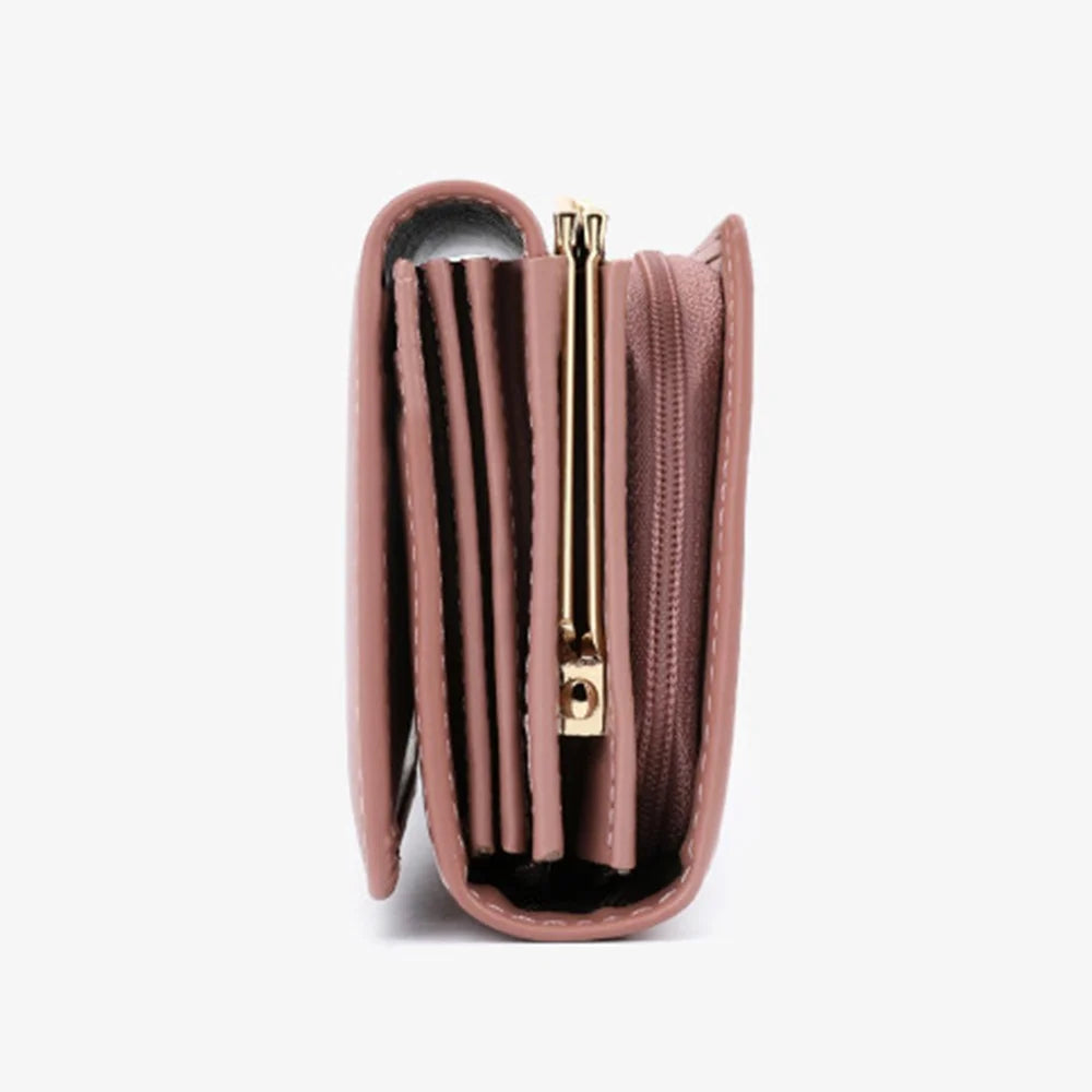 TAILIAN T8703-001 Women's Wallet PU Leather Girls Clutch Bag with Magnetic Buckle - Pink - 7