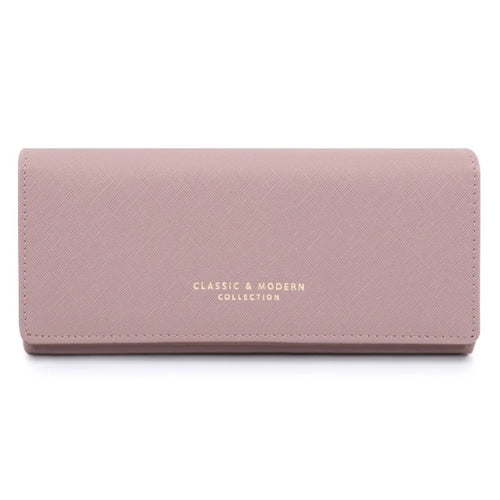 TAILIAN T5540-001 Women's Wallet Cross Texture PU Leather Coin Purse Bag - Grape Purple - 1
