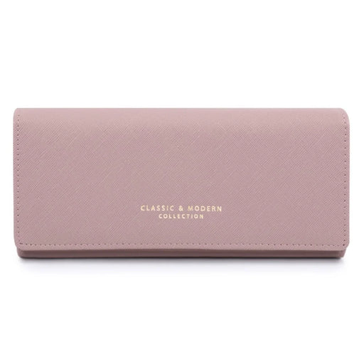 TAILIAN T5540-001 Women's Wallet Cross Texture PU Leather Coin Purse Bag - Grape Purple - 1