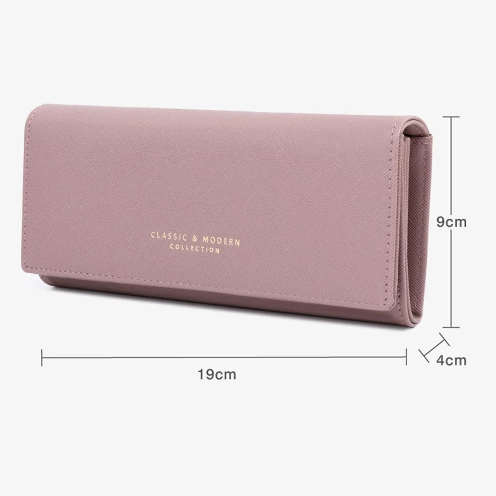TAILIAN T5540-001 Women's Wallet Cross Texture PU Leather Coin Purse Bag - Grape Purple - 7
