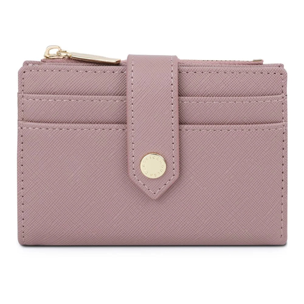 TAILIAN T2602-342 Women Small Purse Wallets Zipper Pocket Shorts Cash Multi-Slots Gifts - Grape Purple - 1