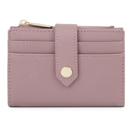 TAILIAN T2602-342 Women Small Purse Wallets Zipper Pocket Shorts Cash Multi-Slots Gifts - Grape Purple - 1