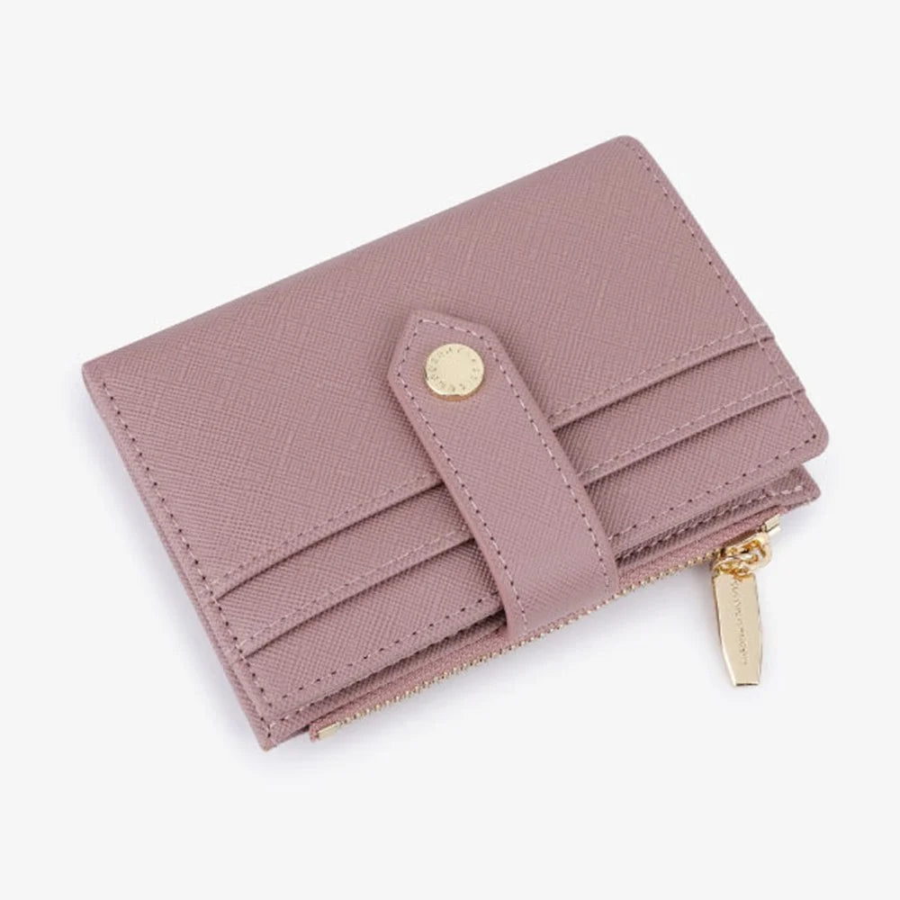 TAILIAN T2602-342 Women Small Purse Wallets Zipper Pocket Shorts Cash Multi-Slots Gifts - Grape Purple - 4