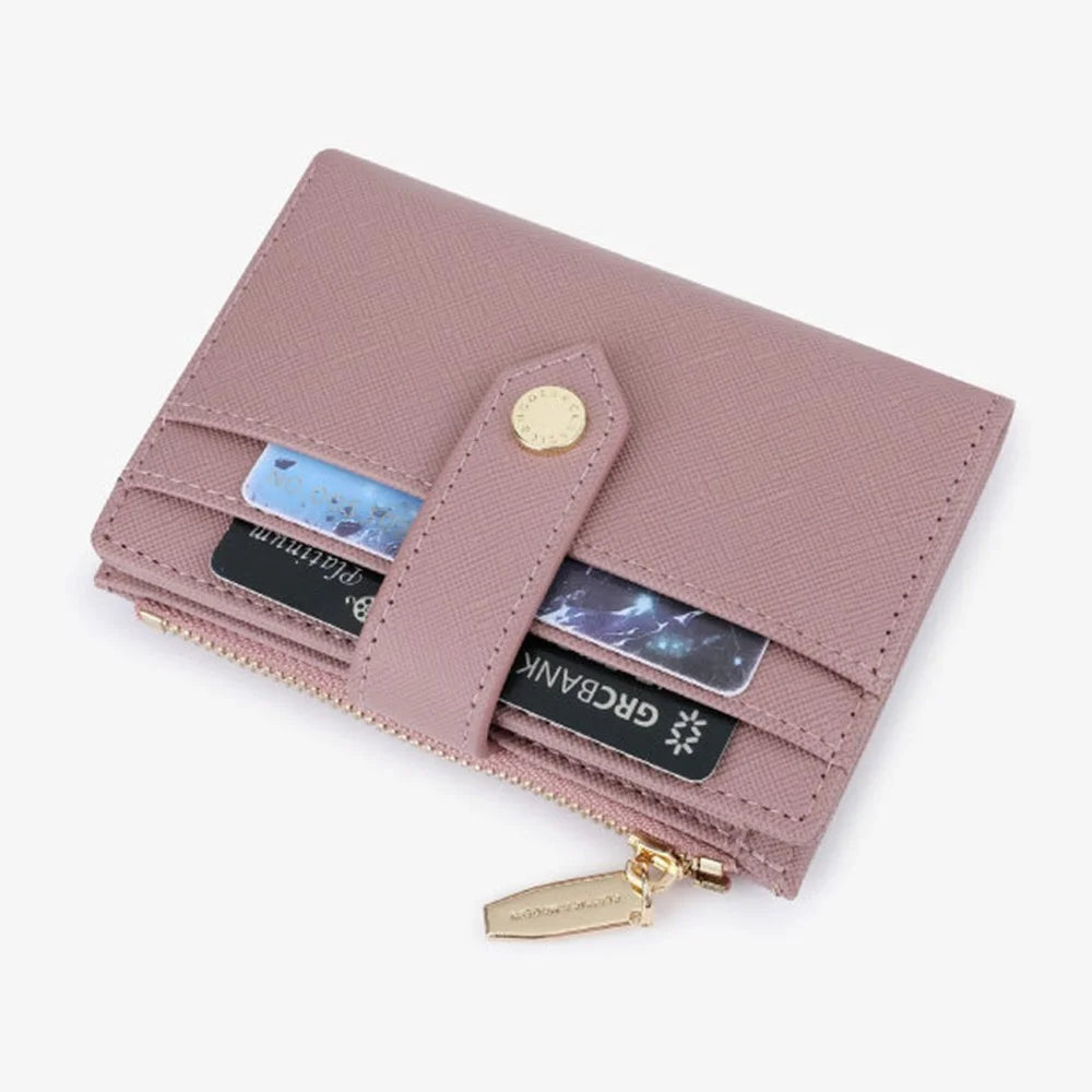 TAILIAN T2602-342 Women Small Purse Wallets Zipper Pocket Shorts Cash Multi-Slots Gifts - Grape Purple - 5