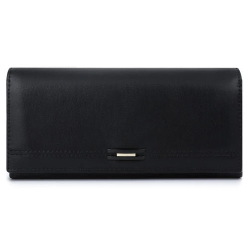 TAILIAN T8603-001 Women Wallet Zipper Pocket PU Leather Purse with Magnetic Buckle - Black - 1