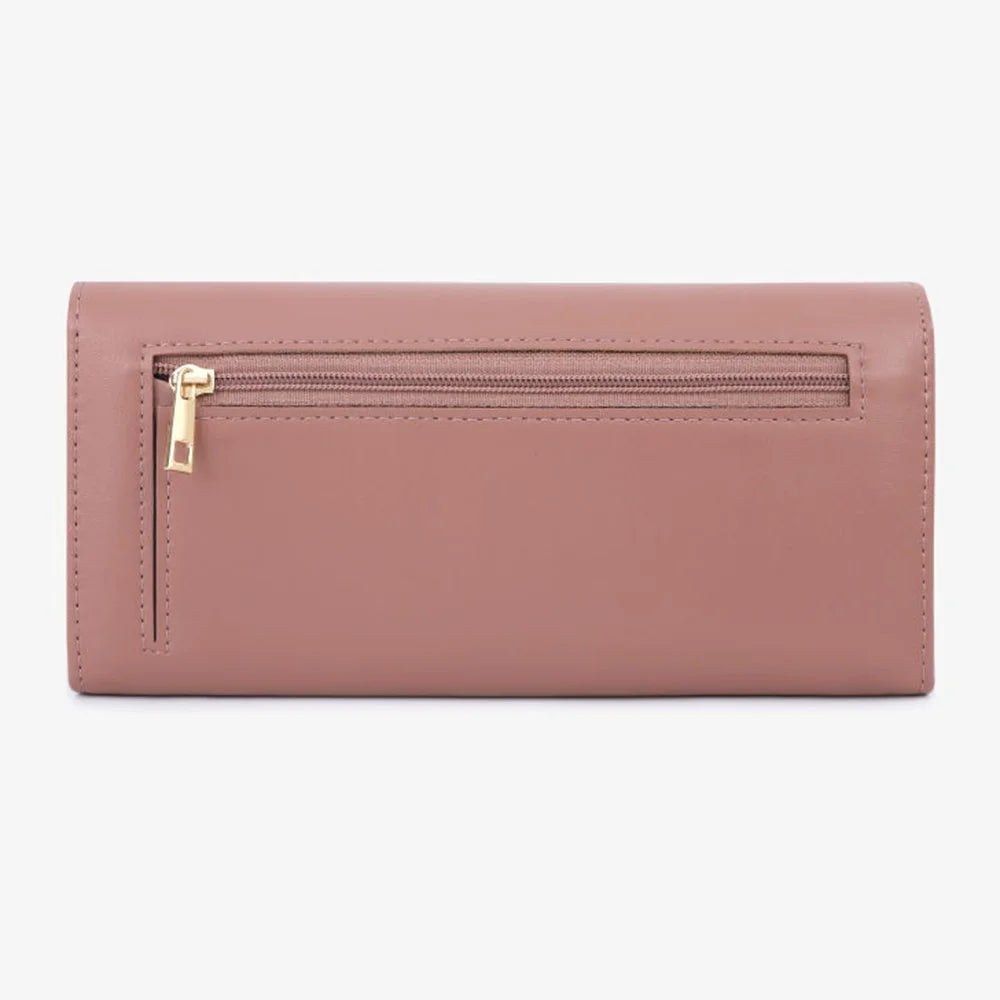 TAILIAN T8603-001 Women Wallet Zipper Pocket PU Leather Purse with Magnetic Buckle - Black - 6