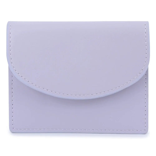 TAILIAN TB142-002 Women Wallet Solid Color PU Leather Small Coin Purse - Purple - 1
