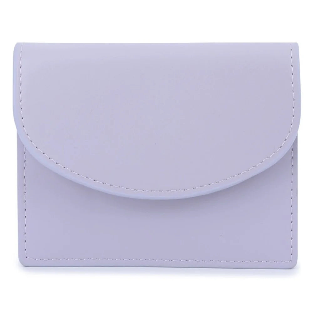 TAILIAN TB142-002 Women Wallet Solid Color PU Leather Small Coin Purse - Purple - 1