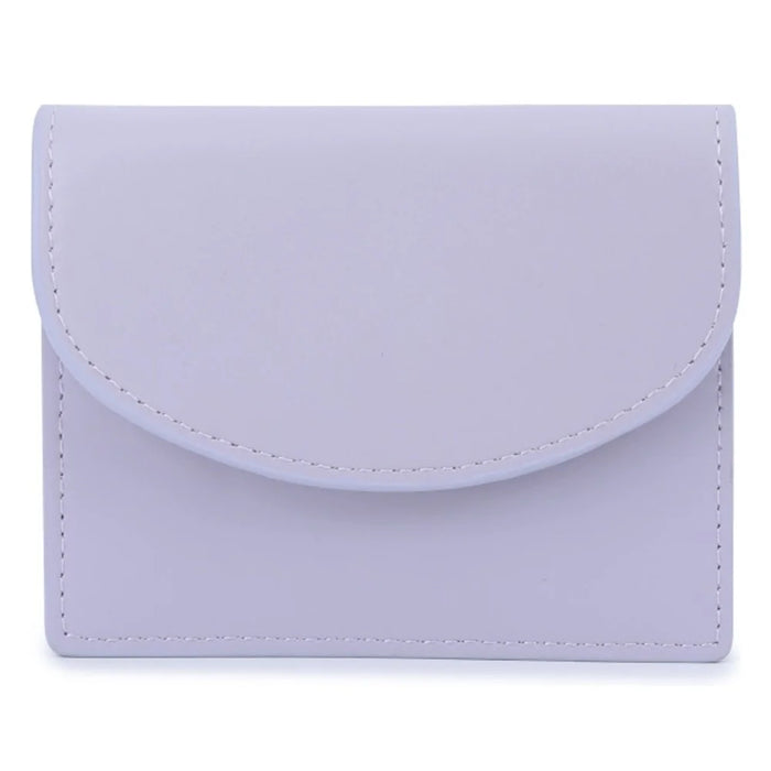 TAILIAN TB142-002 Women Wallet Solid Color PU Leather Small Coin Purse - Purple - 1