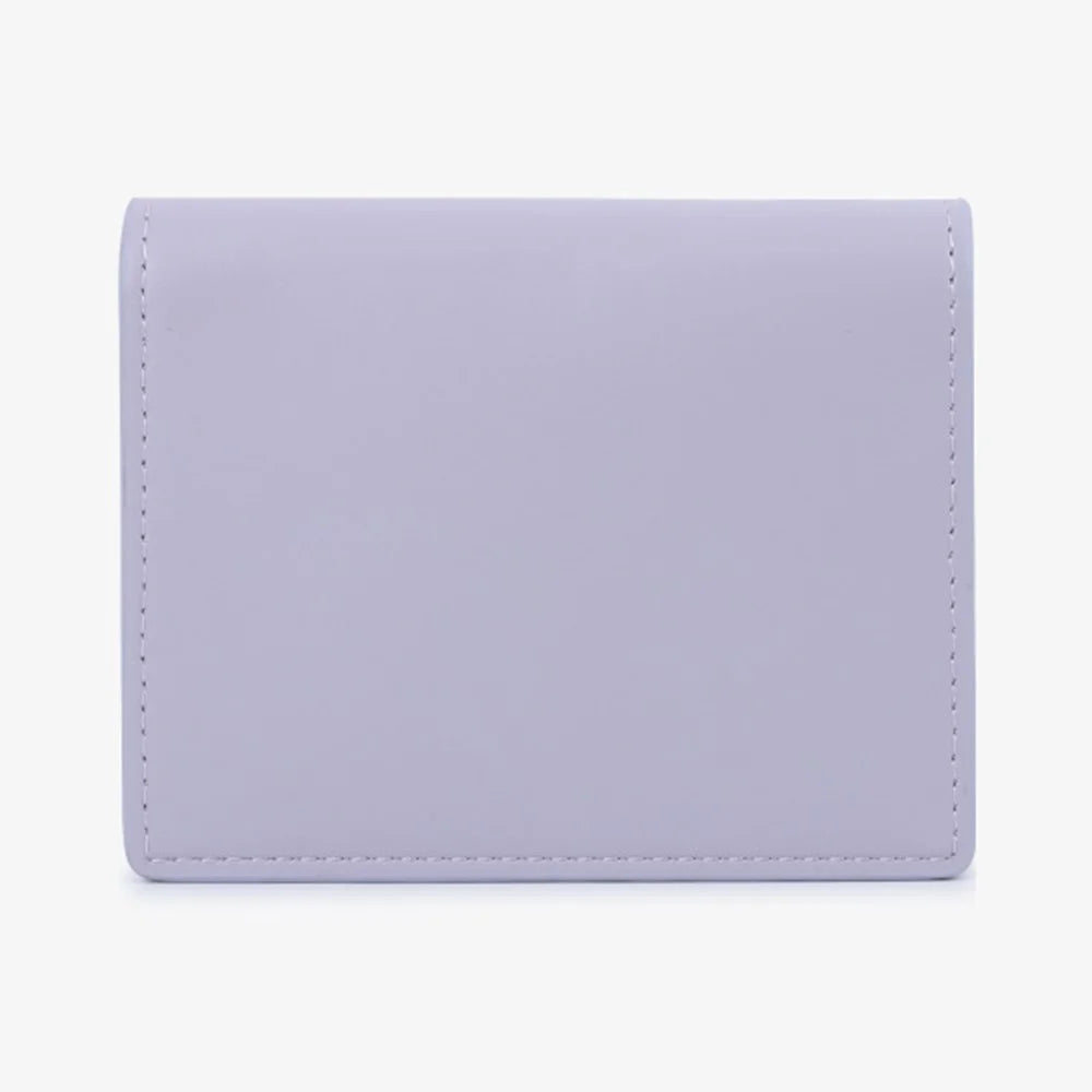 TAILIAN TB142-002 Women Wallet Solid Color PU Leather Small Coin Purse - Purple - 3