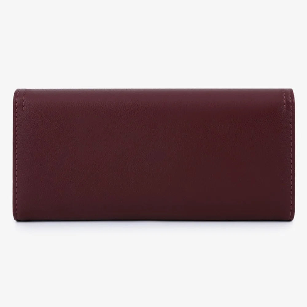 TAILIAN T5601-130 Women Wallet Long Trifold Purse PU Leather Clutch Bag - Apricot - 4