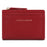 TAILIAN T2602-338 PU Leather Women Short Wallet Solid Color Folding Purse - Red - 1
