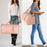 APJ990 Travel Luggage Bag Foldable PU Leather Tote Bag Large Capacity Crossbody Bag - Black - 3