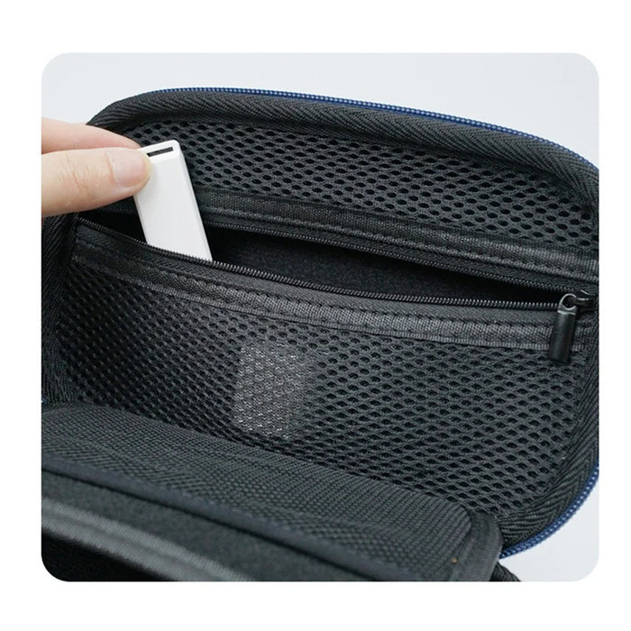 Digital Accessories Bag EVA+Polyester Data Cable Power Bank Mouse Carrying Case - Dark Grey - 4