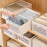 Size L Storage Box Oxford Cloth Foldable Clothes Organizer with Clear Window - Beige - 4