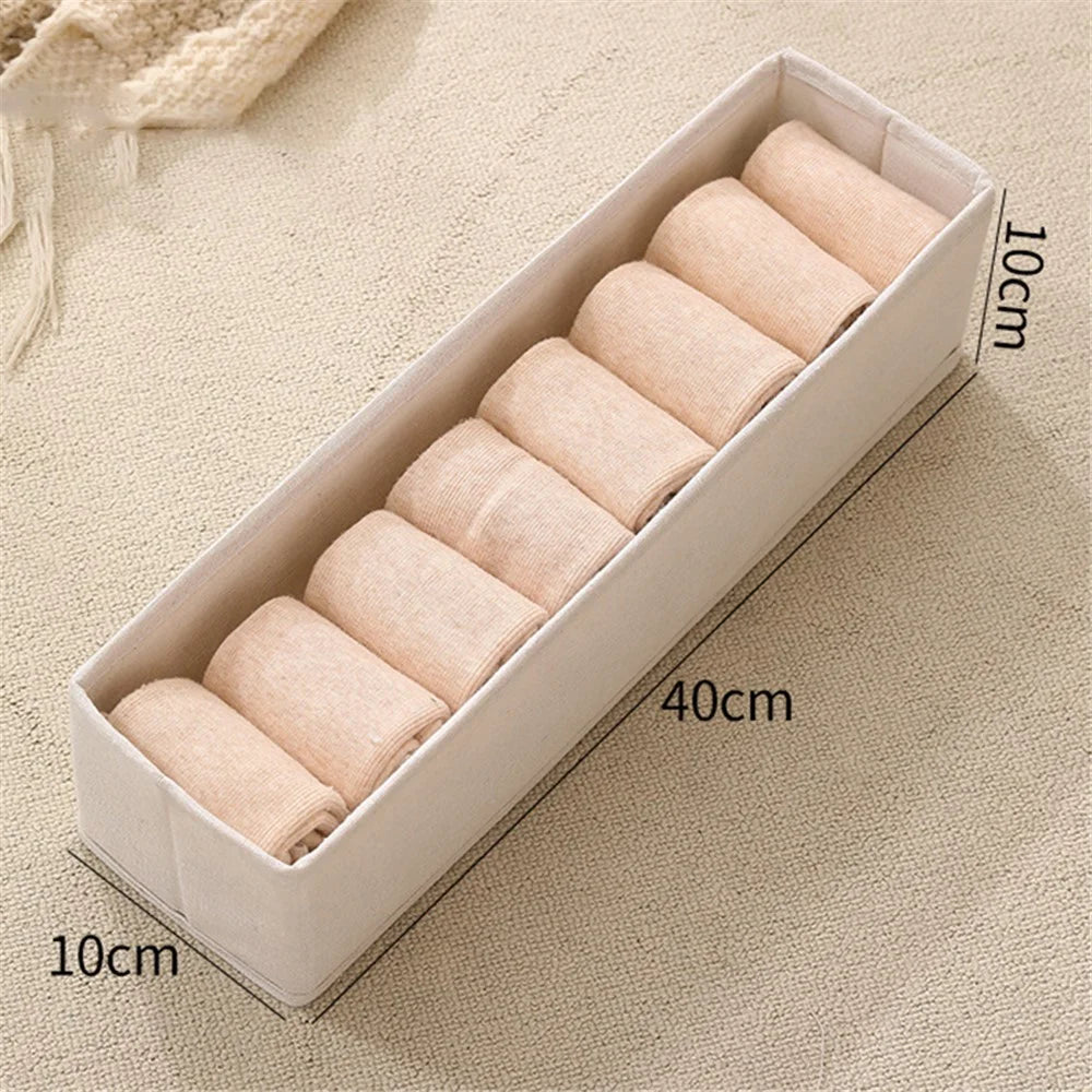 Size S Storage Box with Clear Window Oxford Cloth Closet Clothes Organizer - Beige - 4