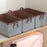 JJTZ 40 x 27 x 21cm Folding Cloth Organizer Pattern Design Washable Storage Box with PP Board - Black - 7